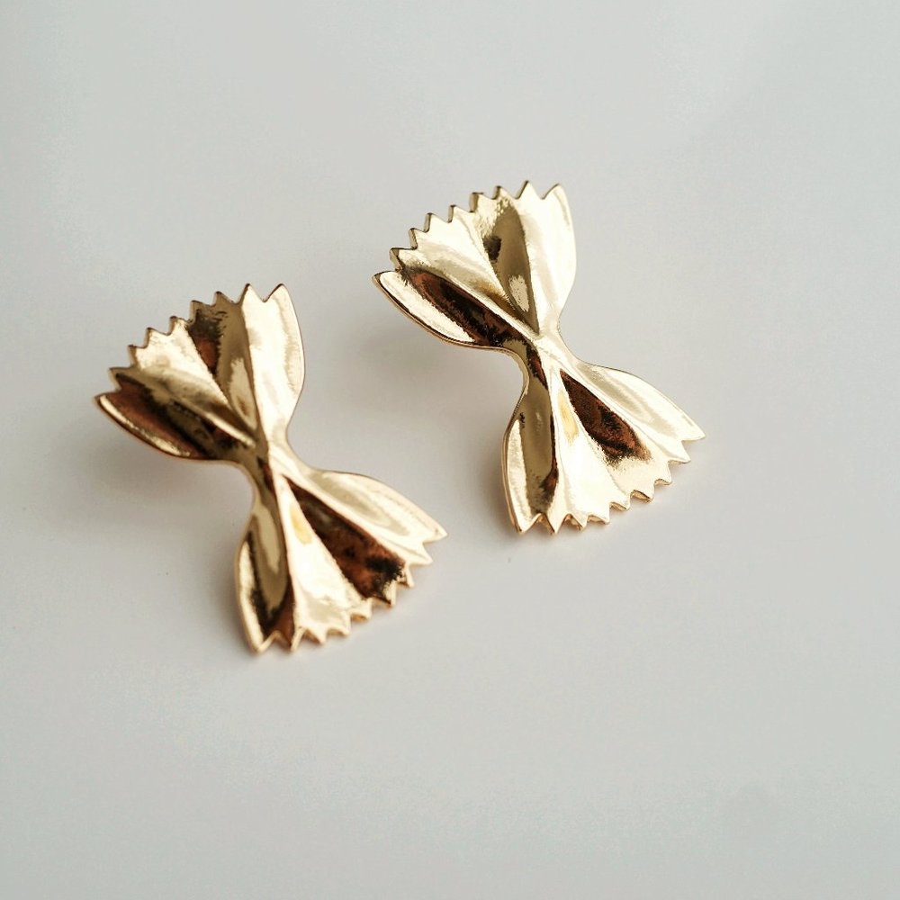 New  gold plated Pasta earrings
